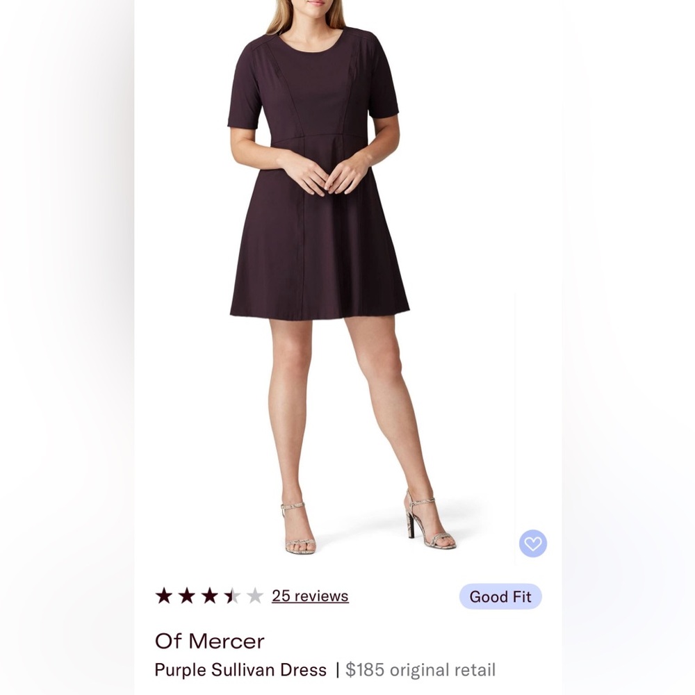Of / Mercer Chic A-Line Skirt in Purple Sullivan Dress